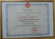 MIC Đà Nẵng nhận Giấy khen của Tổng Cục thuế