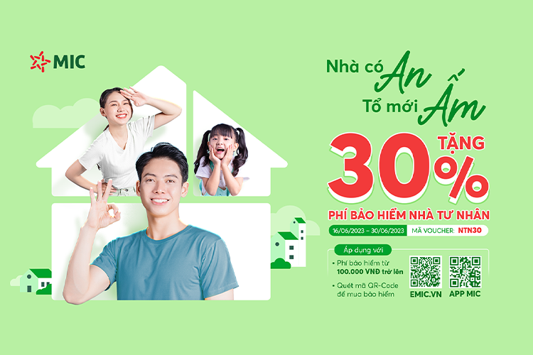 Chương trình tặng 30% phí bảo hiểm nhà tư nhân “Nhà có An, Tổ mới Ấm”