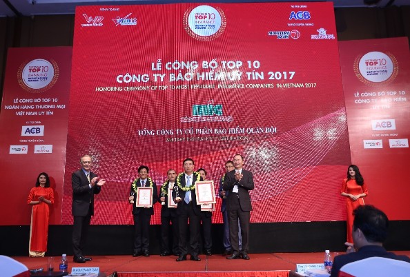 Bảo hiểm Quân đội chính thức vào Top 4 Doanh nghiệp Bảo hiểm Phi nhân thọ uy tín 2017